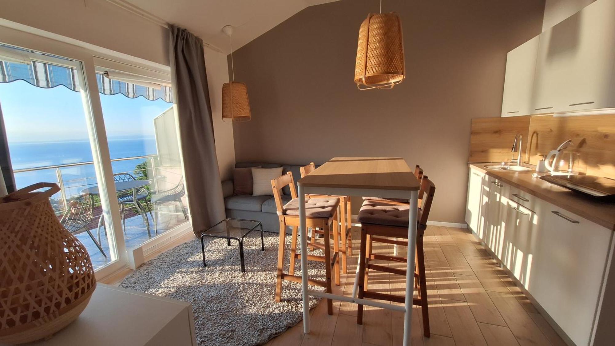 Ferienwohnung Mit 180° Meerblick Dobreć Exterior foto
